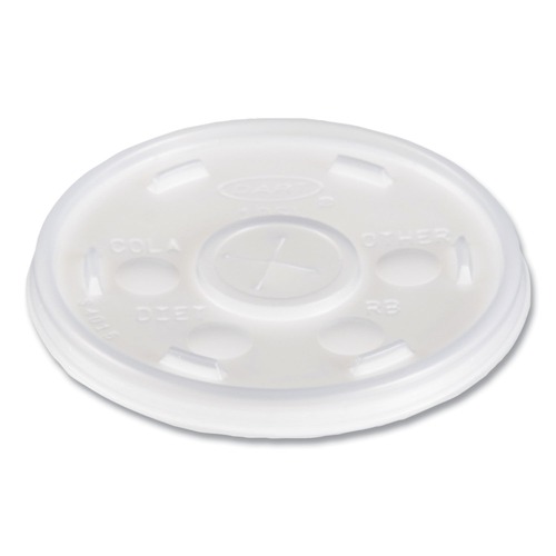 Just Launched | Dart 10SL Plastic Cold Cup Lids Fits 10 oz. Cups - Translucent (1000/Carton) image number 0