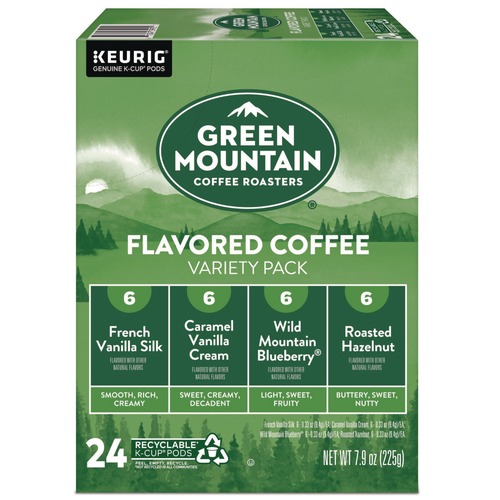 Coffee | Green Mountain Coffee 5000374160 0.38 oz Flavored Variety Coffee K-Cups - Assorted Flavors (24/Box) image number 0