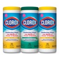 Hand Wipes | Clorox 30112 7 in. x 8 in. 1-Ply Disinfecting Wipes - Fresh Scent/Citrus Blend, White (35/Canister, 3 Canisters/Pack) image number 0