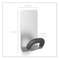 Wall Racks & Hooks | Alba PMMAG2M ABS/Steel Magnetic Coat Peg Supports 11 lbs. - Black/Silver image number 1