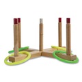 Clearance Center | Champion Sports QS1 Plastic/Wood Ring Toss Set - Assorted Colors (9-Piece/Set) image number 1