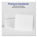 Just Launched | Avery 08315 4.25 in. x 5.5 in. 85 lbs. Inkjet Note Cards with Matching Envelopes - Matte White (60/Box) image number 6