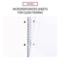 Notebooks & Pads | Universal UNV66624 10.5 in. x 8 in. 1-Subject Wide/Legal Rule Wirebound Notebook - Assorted Cover Colors (4/Pack) image number 7