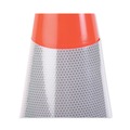 Floor Signs & Safety Signs | Tatco 25900 14 in. x 14 in. x 28 in. Traffic Cone - Orange/Silver image number 3