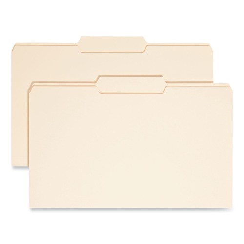 File Folders | Smead 15332 0.75 in. Expansion 1/3-Cut Tabs Center Position Legal Size File Folders - Manila (100/Box) image number 0