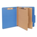 File Folders | Universal UNV10410 2.5 in. Expansion 2 Dividers 6 Fasteners Letter Size Six-Section Pressboard Classification Folders - Blue (10/Box) image number 1