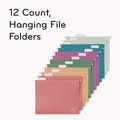 File Folders | U Brands 6596U01-12 1/5-Cut Tabs Letter Size U-Eco Hanging File Folders - Assorted (12/Pack) image number 4