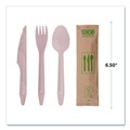 Cutlery | Eco-Products EP-S215 General Purpose Fork/Knife/Napkin/Spoon Wood Cutlery - Natural (500/Carton) image number 2