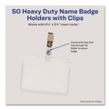 Label & Badge Holders | Avery 02921 2-1/4 in. x 3-1/2 in. Secure Horizontal Top Clip-Style Badge Holders - Clear (50/Box) image number 3