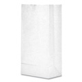 Paper Bags | Ross & Wallace Paper Products 120306500PK/BL 5.88 in. x 3.63 in. x 11 in. #6 Size Grocery Paper Bags - White (500/Bundle) image number 1