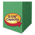 File Folders | Smead 73236 5.25 in. Expansion Colored File Pockets - Letter Size/Green image number 4