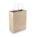 Food Service | Cosco 091565 10 in. x 4.5 in. x 13 in. Natural Twisted-Paper Handles Premium Shopping Bag - Brown (50/Box) image number 0