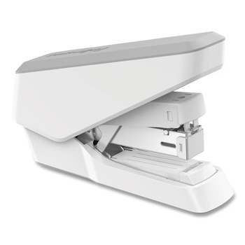 Fellowes Mfg Co. 5014301 LX860 EasyPress 40-Sheet Capacity Half Strip Stapler with Antimicrobial Protection - Gray/White