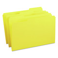 File Folders | Smead 17934 0.75 in. Expansion Assorted 1/3-Cut Tabs Legal Size Reinforced Top Tab Colored File Folders - Yellow (100/Box) image number 0
