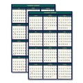 Back to School Sale | House of Doolittle 391 12-Month (July-June): 2025-2026 and 12-Month (Jan-Dec): 2026 24 in. x 37 in. Four Season Erasable Business/Academic Recycled Wall Calendar image number 0