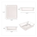 Boxes & Bins | Storex 62565U05C Storage Tray, Flat, 1.69 gal, 10.65-in x 13.17-in x 2.96-in, Translucent, 5/Pack image number 4
