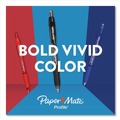 Pens | Paper Mate 2102161 1 mm Bold Profile Retractable Gel Pen - Blue Ink, Translucent Blue Barrel (1-Dozen) image number 4