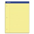 Notebooks & Pads | Ampad 20-243 8.5 x 11.75 Wide/Legal Rule Double Sheet Pads - Canary-Yellow Sheets (100-Sheets/Pad) image number 1