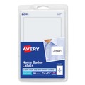 Labels | Avery 05147 3.38 in. x 2.33 in. Printable Adhesive Name Badges - White (100/Pack) image number 0