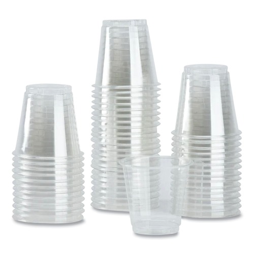 Cups and Lids | Karat C-KC3 3 oz PET Plastic Cups - Clear (2500/Carton) image number 0