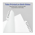 Back to School Sale | Avery 01337 11 in. x 8.5 in. 25-Tab 176 to 200 Avery Style Preprinted Legal Exhibit Side Tab Index Dividers - White (1-Set) image number 3