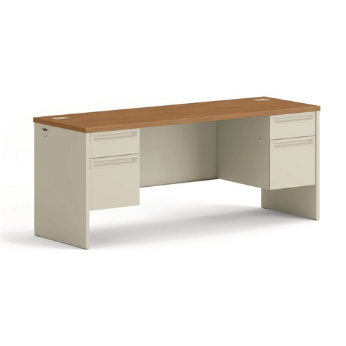 Office Desks & Workstations | HON H38854.C.L 38000 Series 72 in. x 24 in. x 29.5 in. Kneespace Credenza - Harvest/Putty image number 0