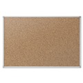 Bulletin Boards | Mead 85360 Economy 24 x 18 Cork Board with Aluminum Frame - Tan Surface/Silver Aluminum Frame image number 4
