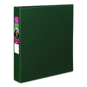 Avery 27353 11 in. x 8.5 in. 1.5 in. Capacity 3 Rings Durable Non-View Binder with DuraHinge and Slant Rings - Green