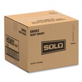 Cutlery | SOLO HSWKX-0007 Impress Heavyweight Full-Length Polystyrene Knife - White (100/Box, 10 Boxes/Carton) image number 1