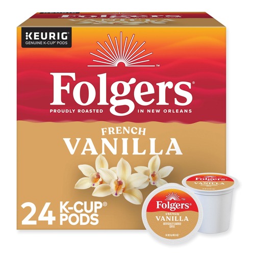 Coffee | Folgers 6661 French Vanilla Coffee K-Cups (24/Box) image number 0