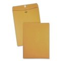 Envelopes & Mailers | Quality Park QUA37805 11.5 in. x 14.5 in. 32 lbs. Bond Weight #14 1/2 Square Flap Clasp/Gummed Closure Clasp Envelope - Brown Kraft (100/Box) image number 1