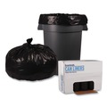  | Boardwalk X7658SKKR01 38 in. x 58 in. 60 gal. 1.2 mil Recycled Low-Density Polyethylene Can Liners - Black (100/Carton) image number 1