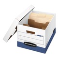 Boxes & Bins | Bankers Box 0083601 12.75 in. x 16.5 in. x 10.38 in. R-KIVE Heavy-Duty Letter/Legal Storage Boxes with Dividers - White/Blue (12/Carton) image number 0
