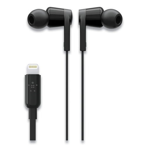 Electronic Adapters & Chargers | Belkin G3H0001BTBLK 44 in. Cord SOUNDFORM Headphones with Lightning Connector - Black image number 0