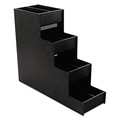 Food Service | Vertiflex Commercial Grade VFC-1916RC 6 in. x 19 in. x 15.88 in. 8-Compartments Narrow Condiment Organizer - Black image number 0