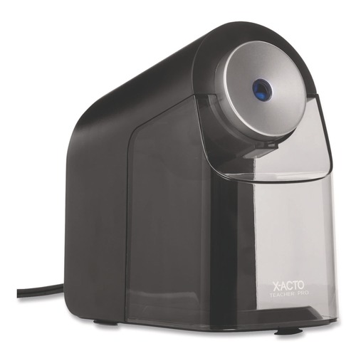 Pencil Sharpeners | X-ACTO 1675X Model 1675 TeacherPro Classroom AC-Powered 4 in. x 7.5 in. x 8 in. Electric Pencil Sharpener - Black/Silver/Smoke image number 0