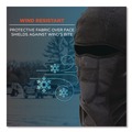Safety & First Aid | Ergodyne 16823 N-Ferno 6823 One Size Fits Most Fleece Hinged Balaclava Face Mask - Black image number 3
