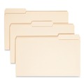 File Folders | Smead 15338 1/3-Cut Tabs Assorted Legal 0.75 in. Expansion Top Tab File Folders with Antimicrobial Product Protection - Manila (100/Box) image number 0