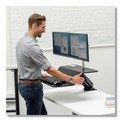 Office Desks & Workstations | Fellowes Mfg Co. 8081501 Lotus RT 48 in. x 30 in. x 42.2 in. - 49.2 in. Sit-Stand Workstation - Black image number 6