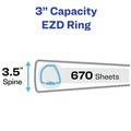 Binders | Avery 79693 3 One Touch EZD Rings 3 in. Capacity 11 in. x 8.5 in. Heavy-Duty View Binder with DuraHinge - Black (4/Carton) image number 1