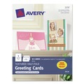 Just Launched | Avery 03378 65 lbs. 5.5 in. x 8.5 in. Half-Fold Greeting Cards with Envelopes for Inkjet Printers - Textured Uncoated White (1 Card/Sheet, 30 Sheets/Box) image number 0