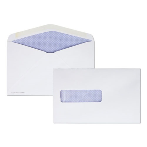 Envelopes & Mailers | Quality Park QUA90063 6 in. x 9.5 in. #6 5/8 Commercial Flap Gummed Closure Postage Saving Envelope - White (500/Box) image number 0