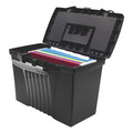 File Folders | Storex 61510U01C 14.5 in. x 10.5 in. x 12 in. Portable Letter/Legal Filebox with Organizer Lid - Black image number 5