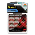 Labels | Scotch R100S 1 in. x 1 in. Restickable Removable Repositionable Mounting Tabs - Clear (18/Pack) image number 0