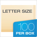 File Folders | Pendaflex 11035 Letter Size Laminated Spine Shelf File Folders - Manila (100/Box) image number 5