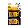 Sticky Notes & Post it | Post-it Flags 680-SH2 1 in. "Sign Here" Arrow Message Page Flags - Yellow (50-Flags/Dispenser, 2-Dispensers/Pack) image number 0