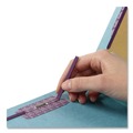 File Folders | Smead 14025 6-Section Pressboard Top Tab Classification Folders with 6 SafeSHIELD Fasteners - Letter Size/Assorted (10/Box) image number 3