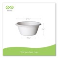 Food Trays, Containers, and Lids | Eco-Products EP-SPC2 2 oz Molded Fiber Sugarcane Portion Cups - White (2500/Carton) image number 4
