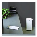 Trash & Waste Bins | Rubbermaid Commercial FGST12EPLWH 6.5 gal. Defenders Heavy-Duty Steel Step Can - White image number 3