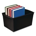 Boxes & Bins | Storex 71130U06C Wide Book Bin, 3.82 gal, 9.2-in x 14.5-in x 7-in, Black, 6/Pack image number 4